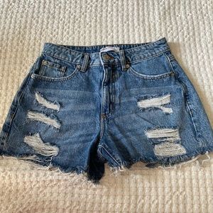 Garage Denim mom shorts